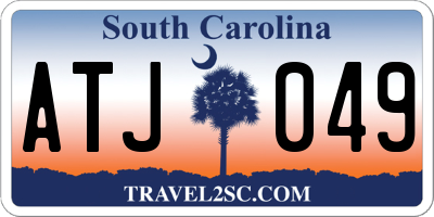 SC license plate ATJ049