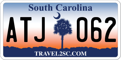 SC license plate ATJ062