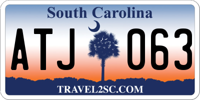SC license plate ATJ063