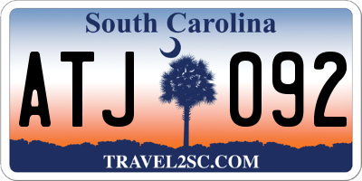 SC license plate ATJ092