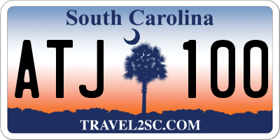SC license plate ATJ100