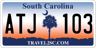 SC license plate ATJ103
