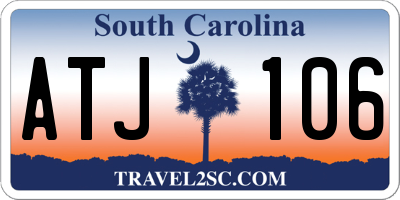 SC license plate ATJ106