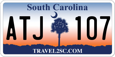SC license plate ATJ107