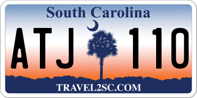 SC license plate ATJ110
