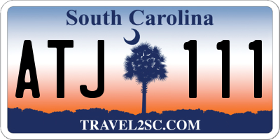 SC license plate ATJ111