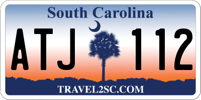 SC license plate ATJ112