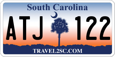 SC license plate ATJ122