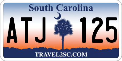 SC license plate ATJ125