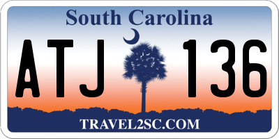 SC license plate ATJ136