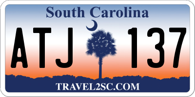 SC license plate ATJ137