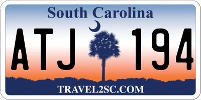 SC license plate ATJ194