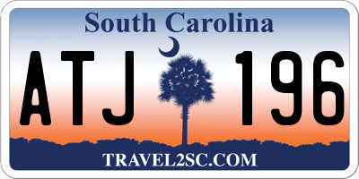SC license plate ATJ196