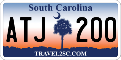 SC license plate ATJ200