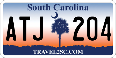 SC license plate ATJ204