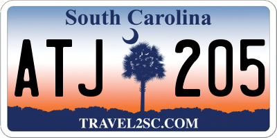SC license plate ATJ205