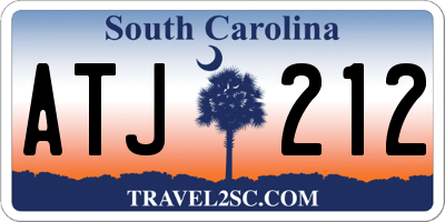 SC license plate ATJ212