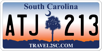 SC license plate ATJ213