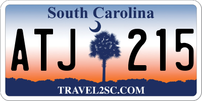 SC license plate ATJ215