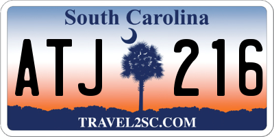 SC license plate ATJ216