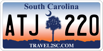 SC license plate ATJ220