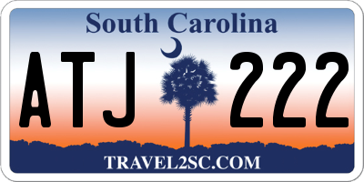 SC license plate ATJ222
