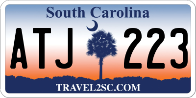 SC license plate ATJ223