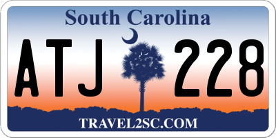 SC license plate ATJ228