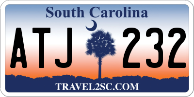 SC license plate ATJ232