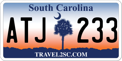 SC license plate ATJ233