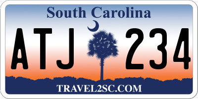 SC license plate ATJ234