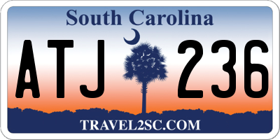 SC license plate ATJ236