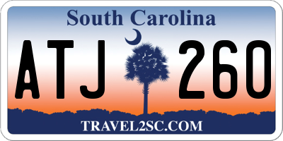 SC license plate ATJ260