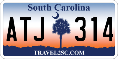 SC license plate ATJ314