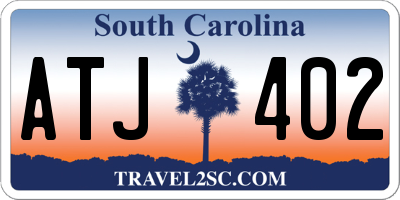 SC license plate ATJ402