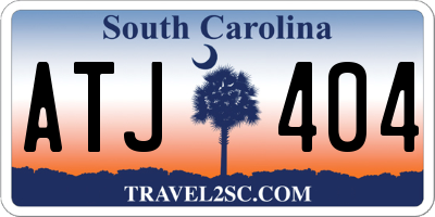 SC license plate ATJ404