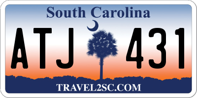 SC license plate ATJ431