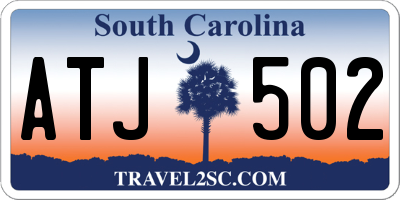 SC license plate ATJ502
