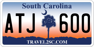 SC license plate ATJ600