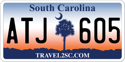 SC license plate ATJ605
