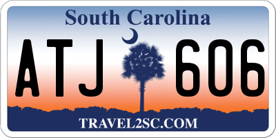 SC license plate ATJ606