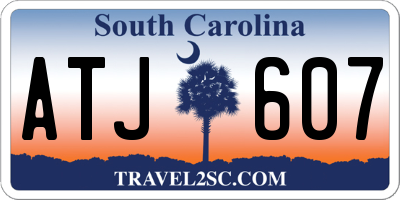 SC license plate ATJ607