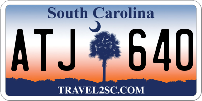 SC license plate ATJ640