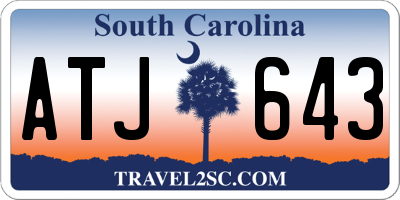 SC license plate ATJ643