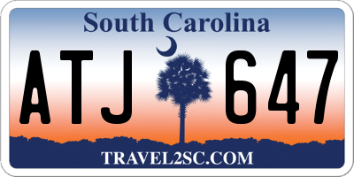 SC license plate ATJ647