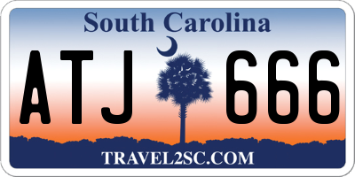 SC license plate ATJ666