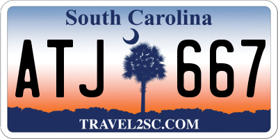 SC license plate ATJ667