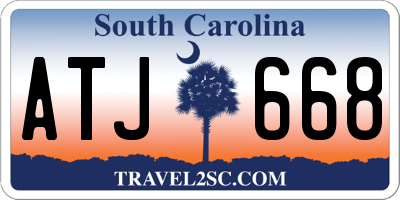 SC license plate ATJ668