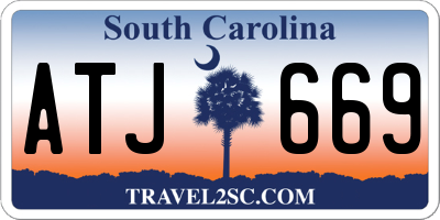 SC license plate ATJ669