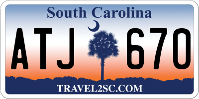 SC license plate ATJ670